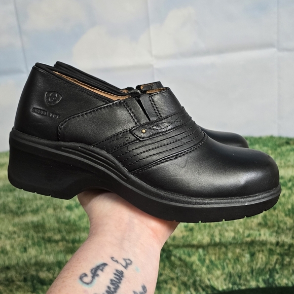 Ariat | Womens Expert Safety Genuine Leather Steel Toe Clogs - SIZE 9 - Picture 9 of 16